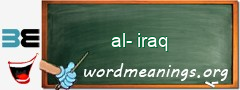 WordMeaning blackboard for al-iraq